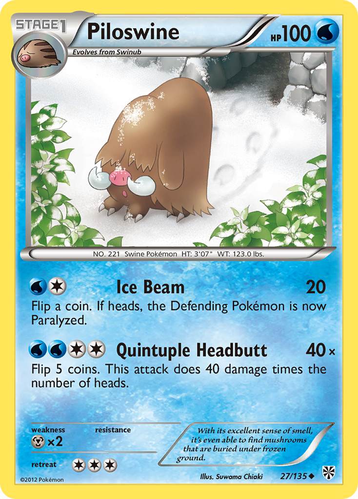 Piloswine (27/135) [Black & White: Plasma Storm] | Mindsight Gaming