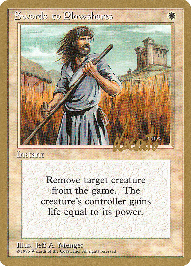 Swords to Plowshares (Michael Loconto) [Pro Tour Collector Set] | Mindsight Gaming