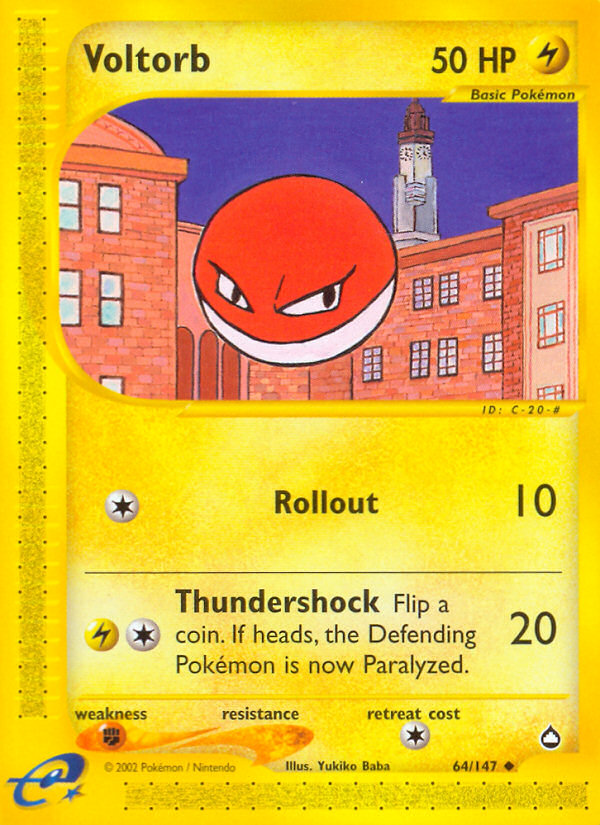 Voltorb (64/147) [Aquapolis] | Mindsight Gaming