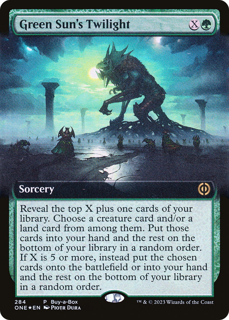 Green Sun's Twilight (Buy-A-Box) (Extended Art) [Phyrexia: All Will Be One] | Mindsight Gaming