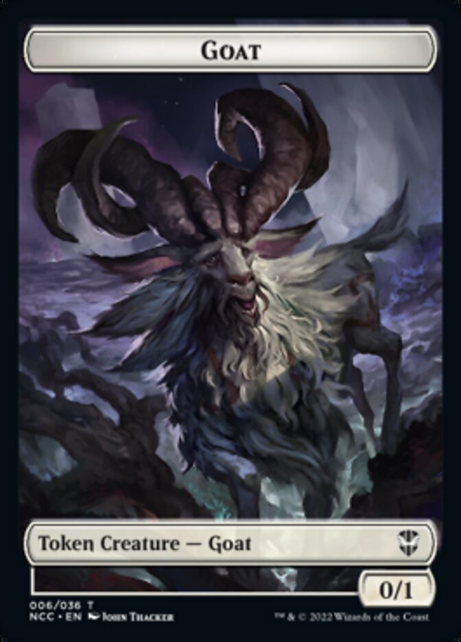 Zombie // Goat Double-sided Token [Streets of New Capenna Commander Tokens] | Mindsight Gaming