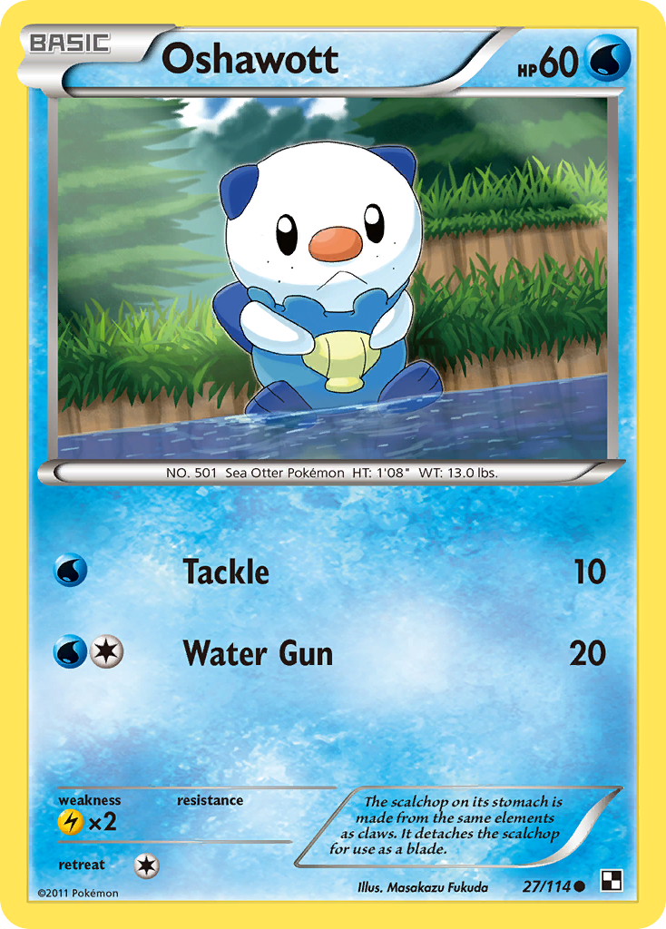 Oshawott (27/114) [Black & White: Base Set] | Mindsight Gaming