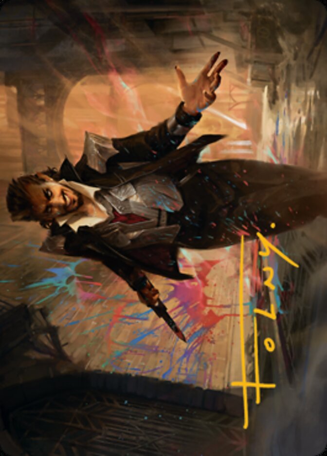 Anhelo, the Painter Art Card (Gold-Stamped Signature) [Streets of New Capenna Art Series] | Mindsight Gaming