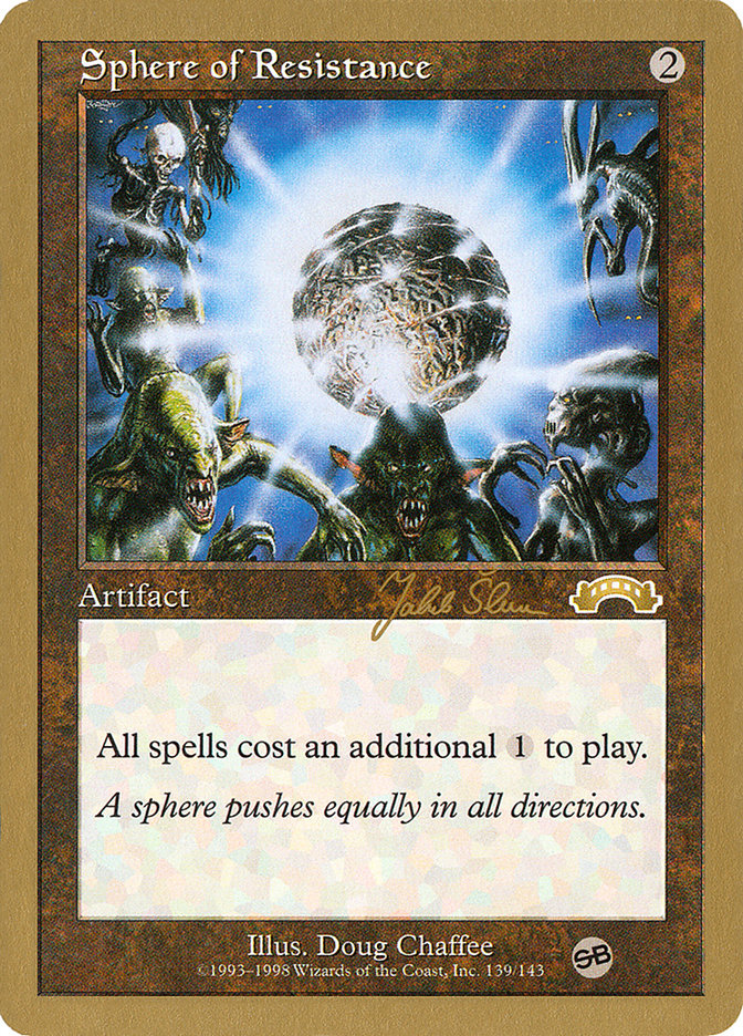 Sphere of Resistance (Jakub Slemr) (SB) [World Championship Decks 1999] | Mindsight Gaming