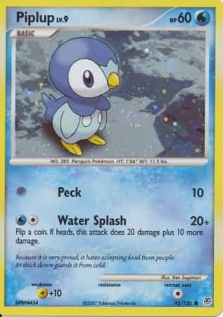 Piplup (93/130) (Cosmos Holo) [Diamond & Pearl: Base Set] | Mindsight Gaming