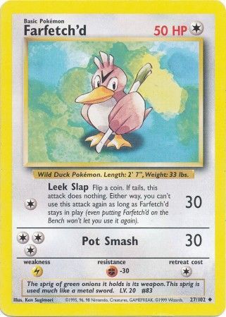 Farfetch'd (27/102) [Base Set Unlimited] | Mindsight Gaming