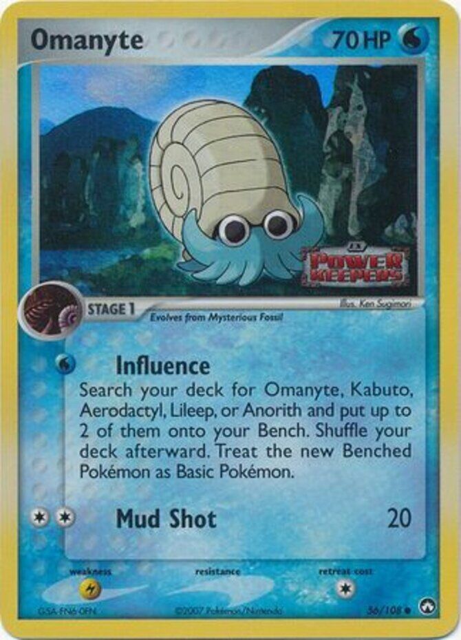 Omanyte (56/108) (Stamped) [EX: Power Keepers] | Mindsight Gaming