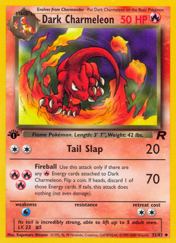 Dark Charmeleon (32/82) [Team Rocket 1st Edition] | Mindsight Gaming