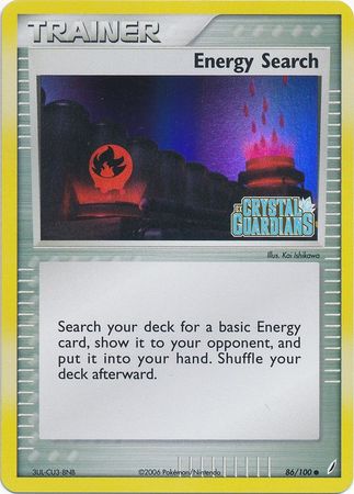 Energy Search (86/100) (Stamped) [EX: Crystal Guardians] | Mindsight Gaming