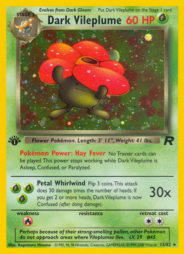 Dark Vileplume (13/82) [Team Rocket 1st Edition] | Mindsight Gaming