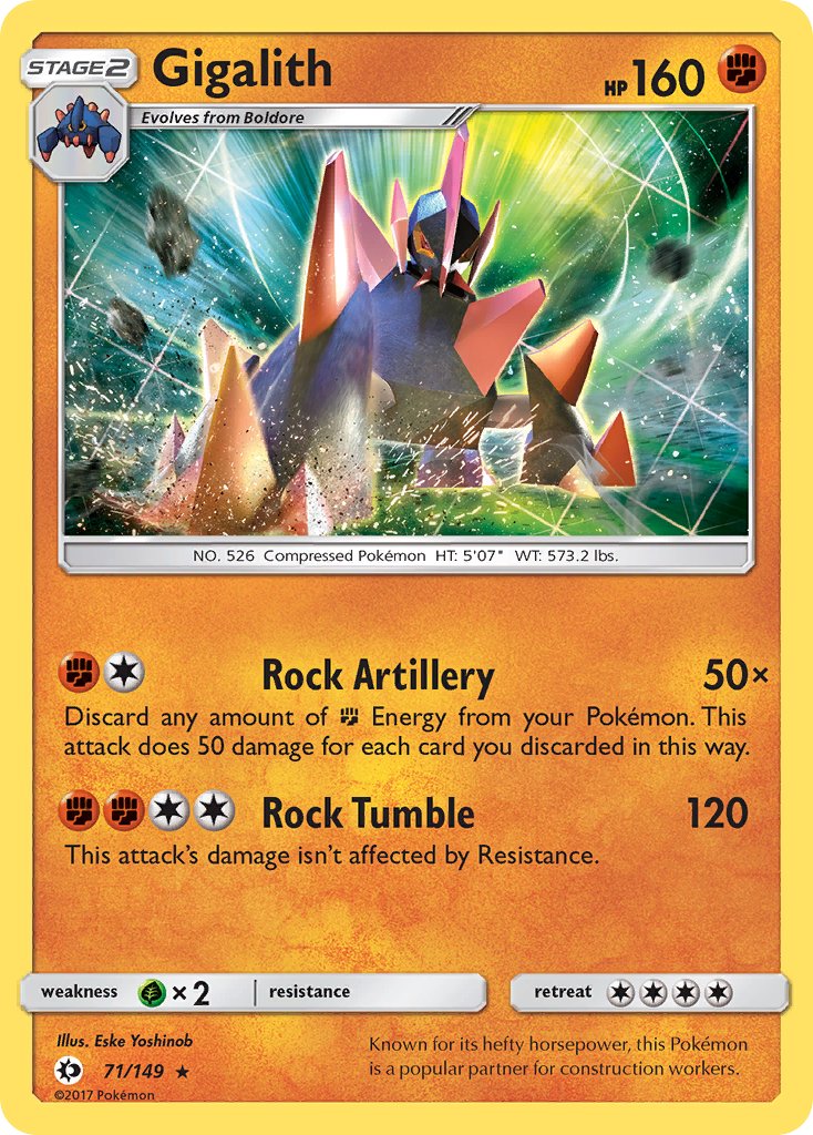 Gigalith (71/149) (Cosmos Holo) (Blister Exclusive) [Sun & Moon: Base Set] | Mindsight Gaming