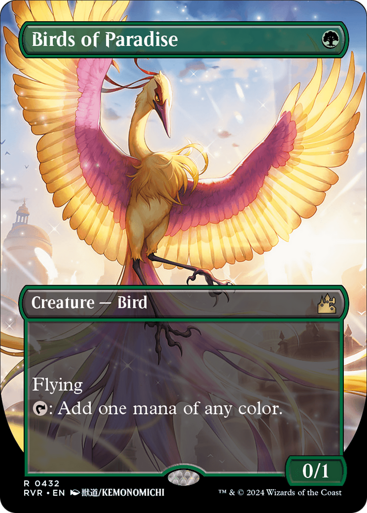 Birds of Paradise (Anime Borderless) [Ravnica Remastered] | Mindsight Gaming