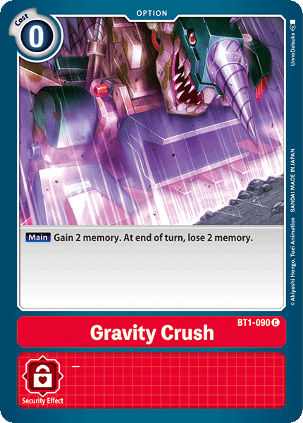 Gravity Crush [BT1-090] [Release Special Booster Ver.1.0] | Mindsight Gaming