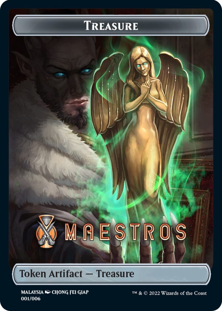 Treasure Token (Maestros) (Southeast Asia Artists) [Streets of New Capenna Tokens] | Mindsight Gaming