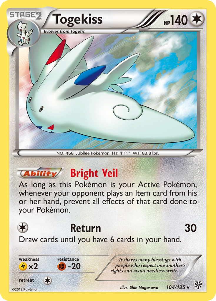 Togekiss (104/135) [Black & White: Plasma Storm] | Mindsight Gaming