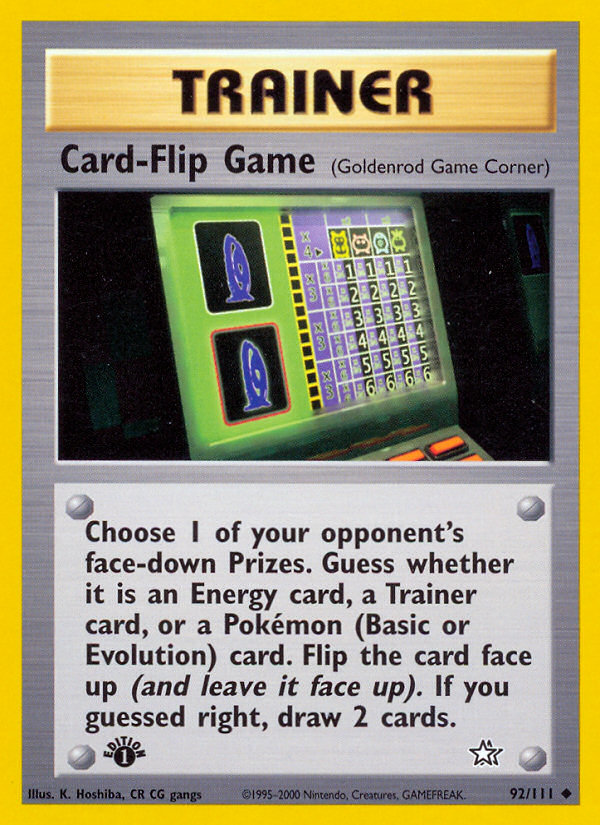 Card-Flip Game (92/111) [Neo Genesis 1st Edition] | Mindsight Gaming