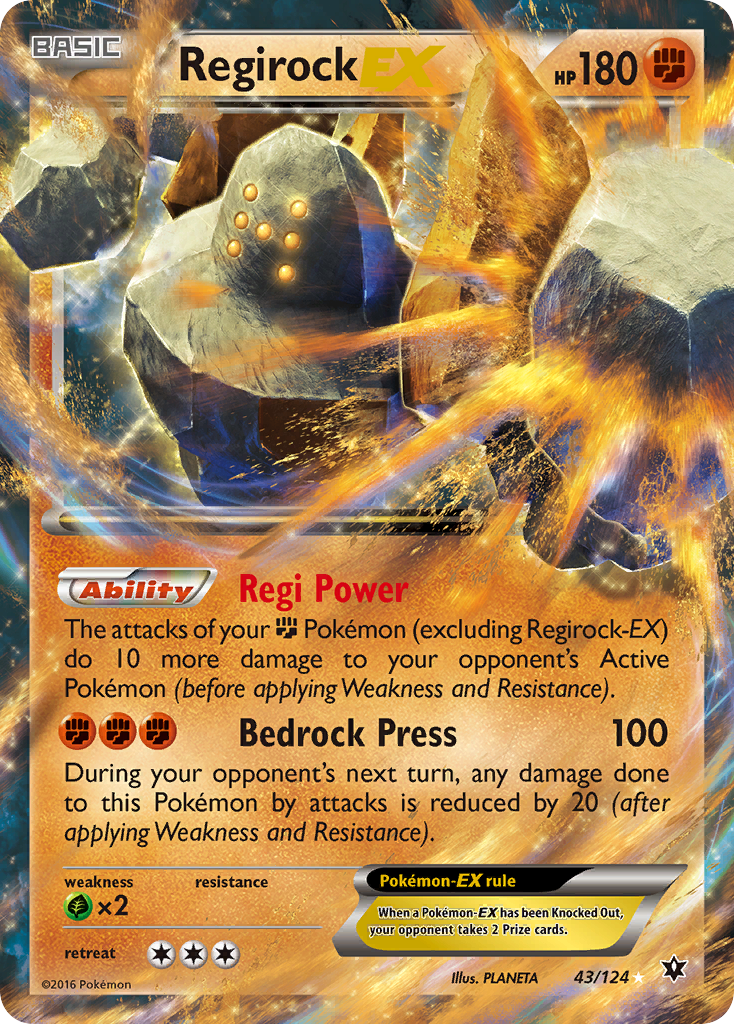 Regirock EX (43/124) [XY: Fates Collide] | Mindsight Gaming