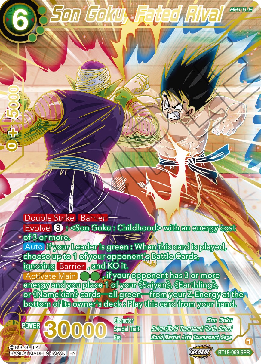 Son Goku, Fated Rival (SPR) (BT18-069) [Dawn of the Z-Legends] | Mindsight Gaming