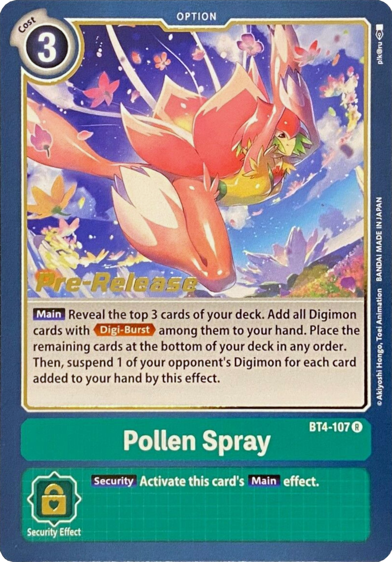 Pollen Spray [BT4-107] [Great Legend Pre-Release Promos] | Mindsight Gaming