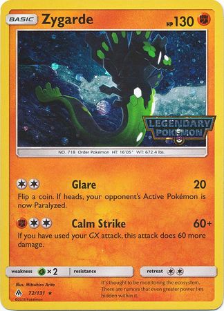 Zygarde (72/131) (Cosmos Holo) [Sun & Moon: Forbidden Light] | Mindsight Gaming