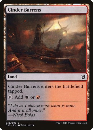 Cinder Barrens [Commander 2019] | Mindsight Gaming