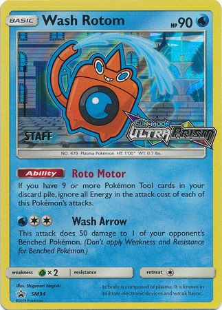 Wash Rotom (SM94) (Staff Prerelease Promo) [Sun & Moon: Black Star Promos] | Mindsight Gaming