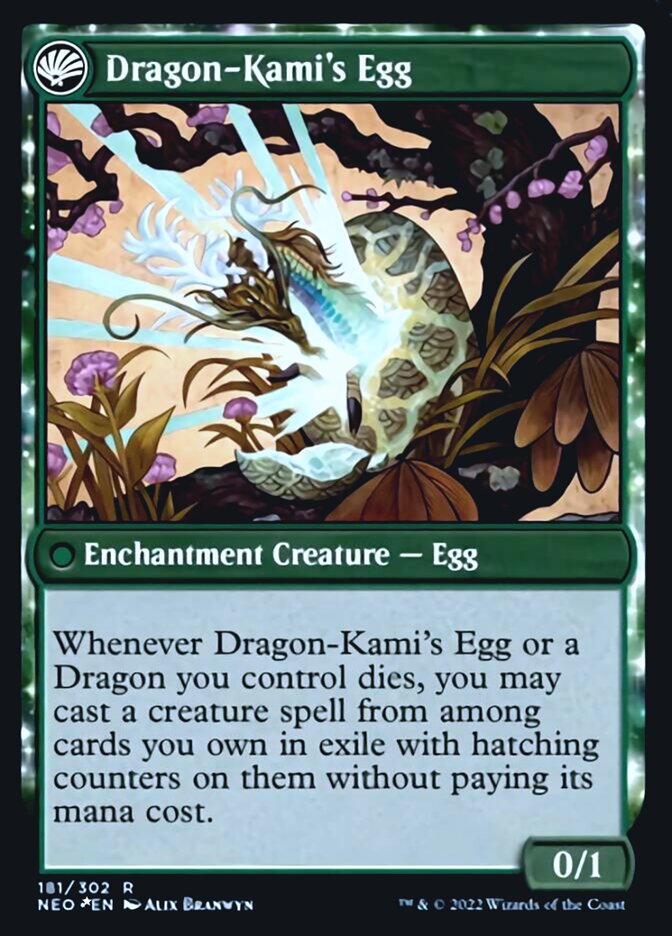 The Dragon-Kami Reborn // Dragon-Kami's Egg [Kamigawa: Neon Dynasty Prerelease Promos] | Mindsight Gaming