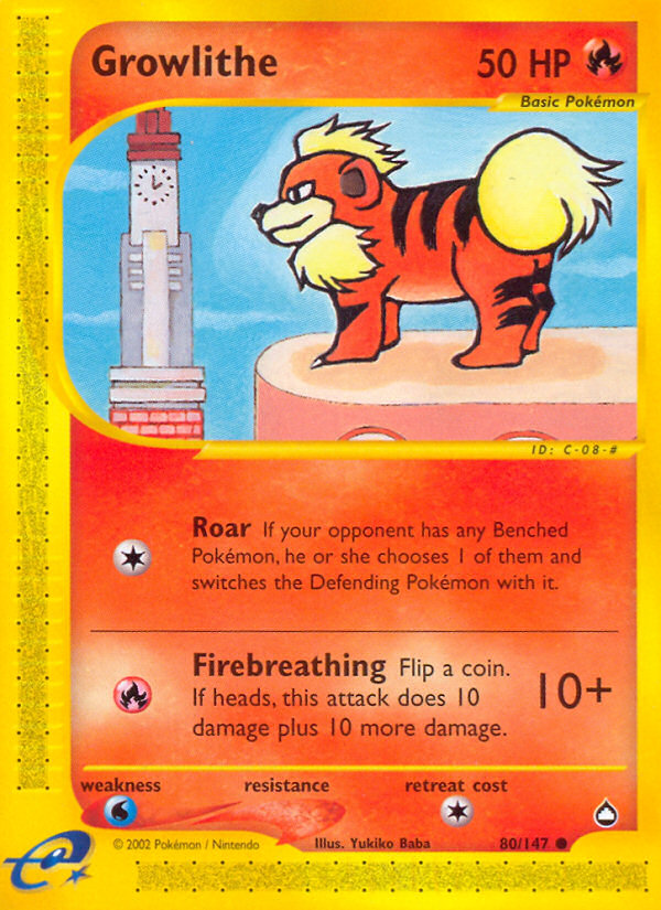 Growlithe (80/147) [Aquapolis] | Mindsight Gaming