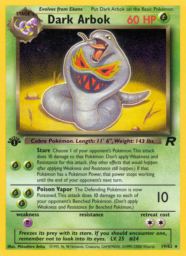 Dark Arbok (19/82) [Team Rocket 1st Edition] | Mindsight Gaming