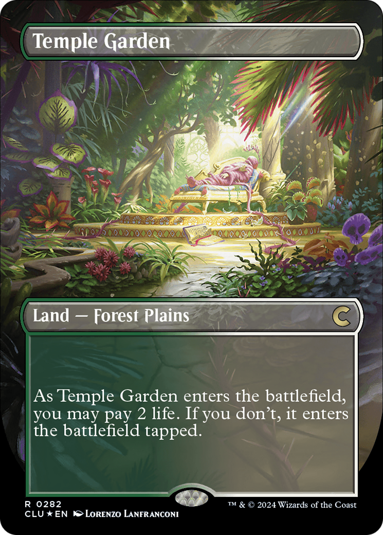 Temple Garden (Borderless) [Ravnica: Clue Edition] | Mindsight Gaming