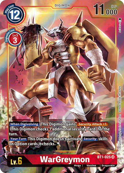 WarGreymon [BT1-025] (Alternate Art) [Release Special Booster Ver.1.0] | Mindsight Gaming