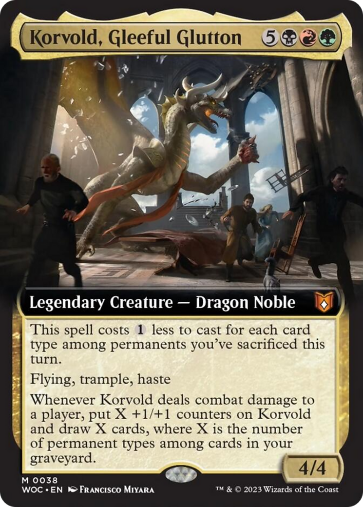 Korvold, Gleeful Glutton (Extended Art) [Wilds of Eldraine Commander] | Mindsight Gaming