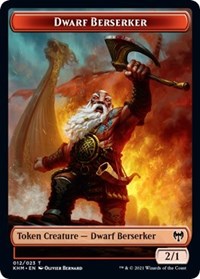 Dwarf Berserker // Emblem - Tibalt, Cosmic Impostor Double-sided Token [Kaldheim Tokens] | Mindsight Gaming