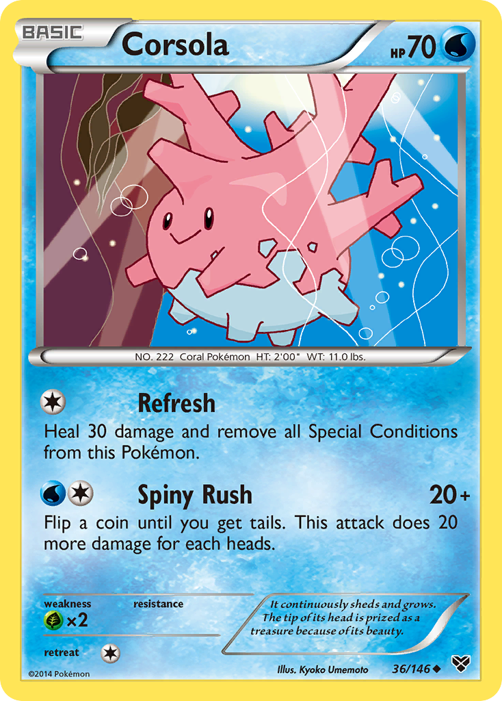 Corsola (36/146) [XY: Base Set] | Mindsight Gaming