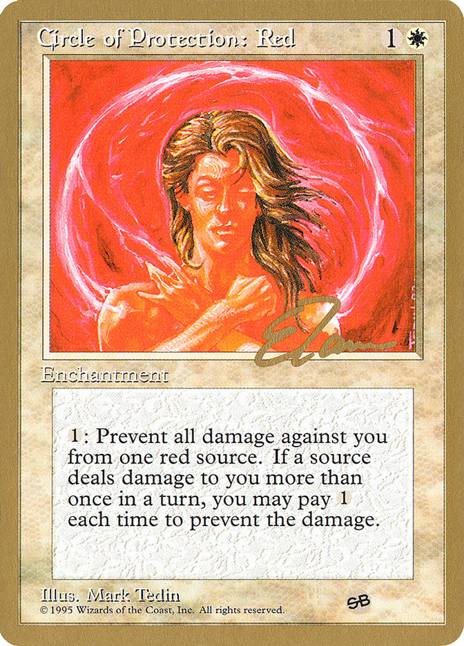 Circle of Protection: Red (Eric Tam) (SB) [Pro Tour Collector Set] | Mindsight Gaming