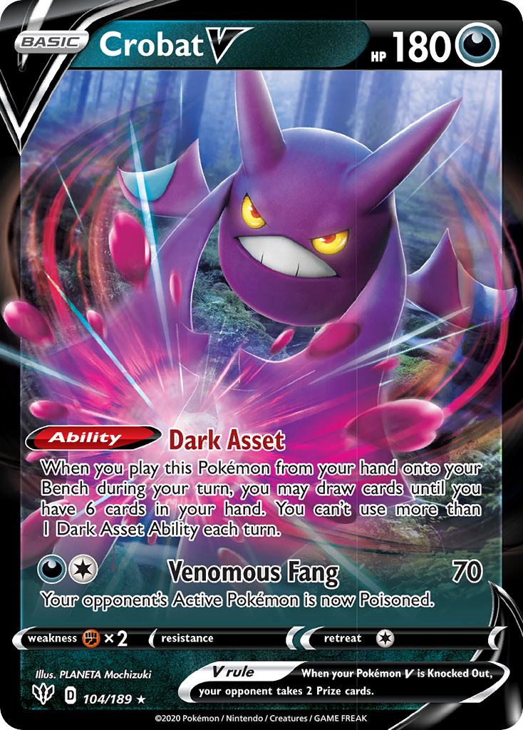 Crobat V (104/189) [Sword & Shield: Darkness Ablaze] | Mindsight Gaming