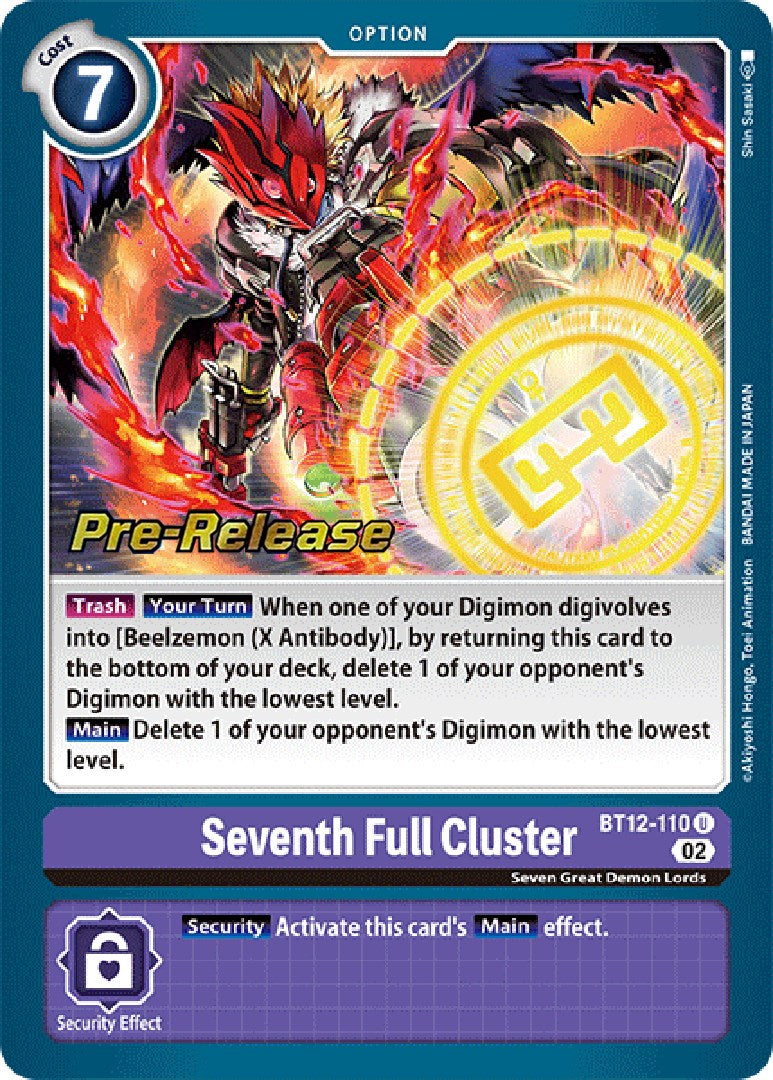 Seventh Full Cluster [BT12-110] [Across Time Pre-Release Cards] | Mindsight Gaming