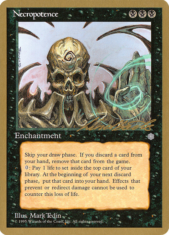 Necropotence (Leon Lindback) [Pro Tour Collector Set] | Mindsight Gaming