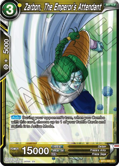 Zarbon, The Emperor's Attendant (Reprint) (BT1-101) [Battle Evolution Booster] | Mindsight Gaming