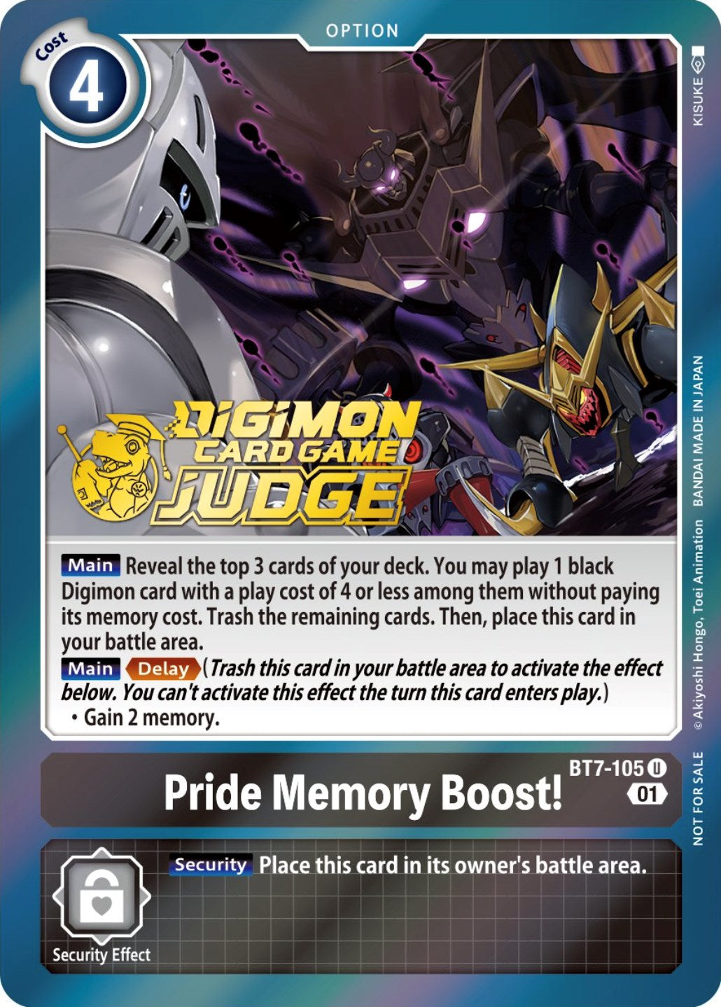 Pride Memory Boost! [BT7-105] (Judge Pack 3) [Next Adventure Promos] | Mindsight Gaming