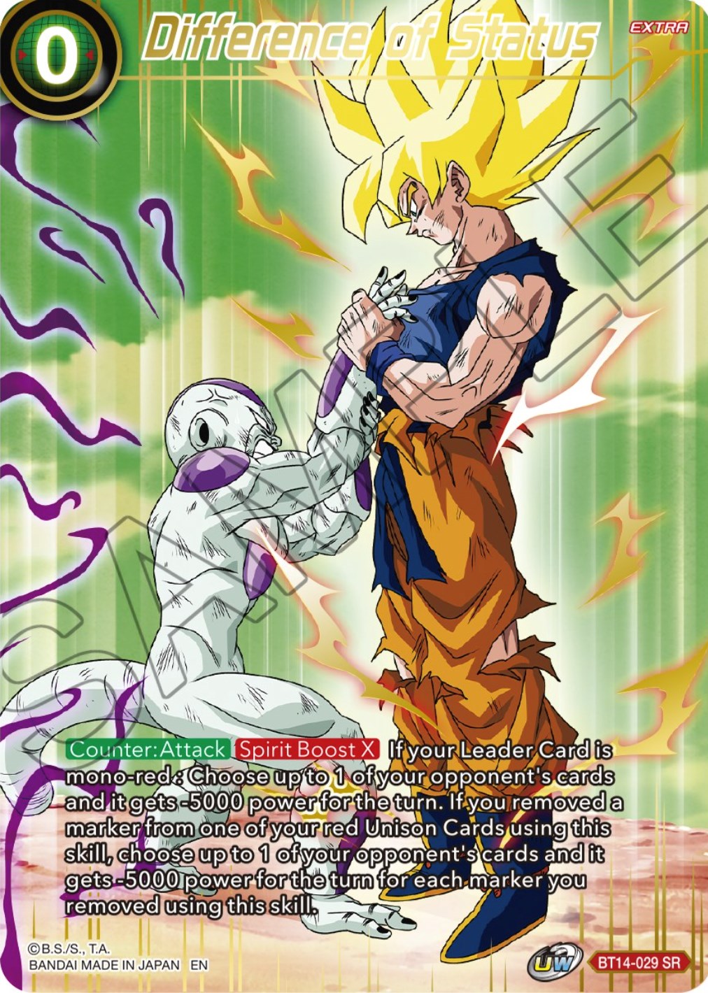 Difference of Status (BT14-029) [Theme Selection: History of Son Goku] | Mindsight Gaming