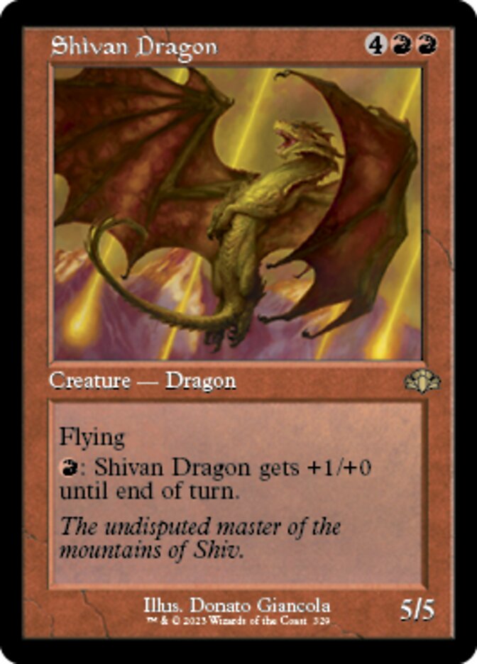 Shivan Dragon (Retro) [Dominaria Remastered] | Mindsight Gaming