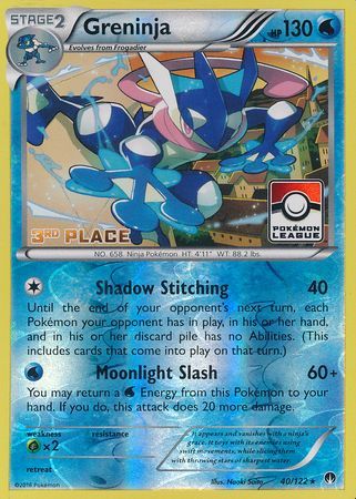 Greninja (40/122) (League Promo 3rd Place) [XY: BREAKpoint] | Mindsight Gaming