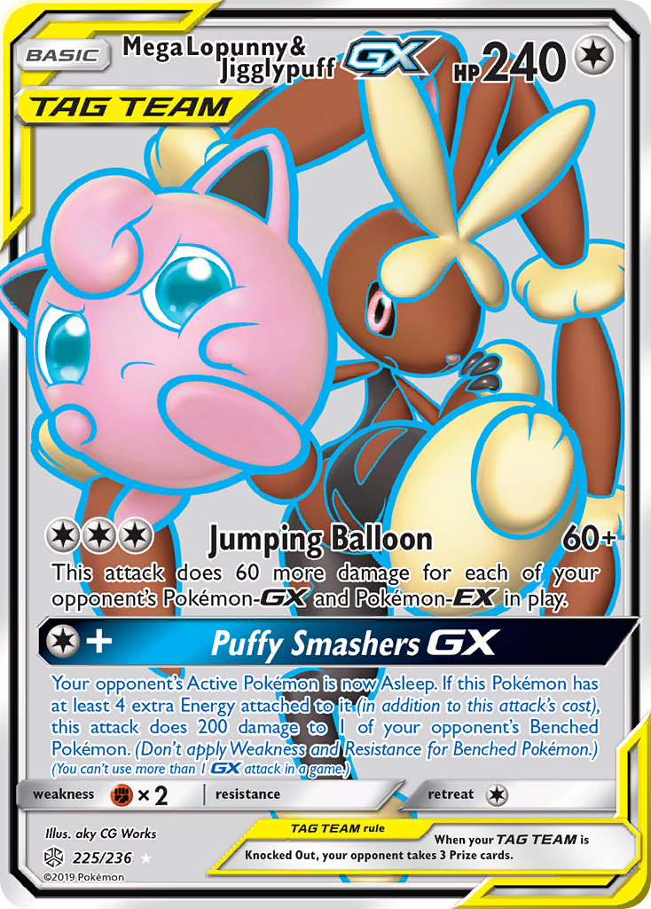 Mega Lopunny & Jigglypuff GX (225/236) [Sun & Moon: Cosmic Eclipse] | Mindsight Gaming