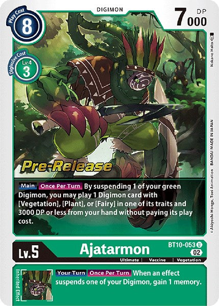 Ajatarmon [BT10-053] [Xros Encounter Pre-Release Cards] | Mindsight Gaming