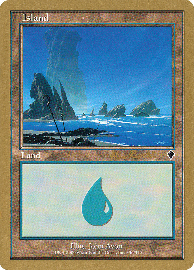 Island (ab336a) (Alex Borteh) [World Championship Decks 2001] | Mindsight Gaming