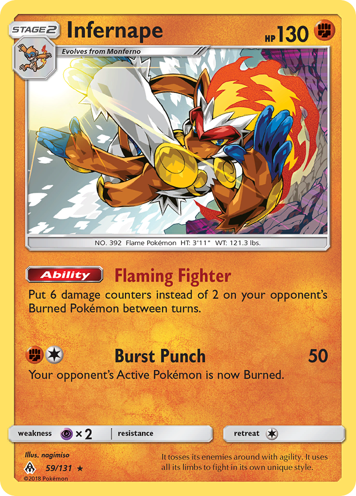 Infernape (59/131) [Sun & Moon: Forbidden Light] | Mindsight Gaming