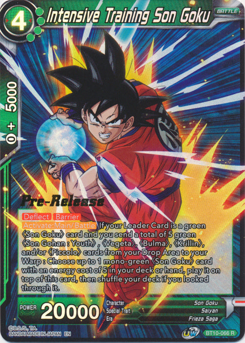 Intensive Training Son Goku (BT10-066) [Rise of the Unison Warrior Prerelease Promos] | Mindsight Gaming