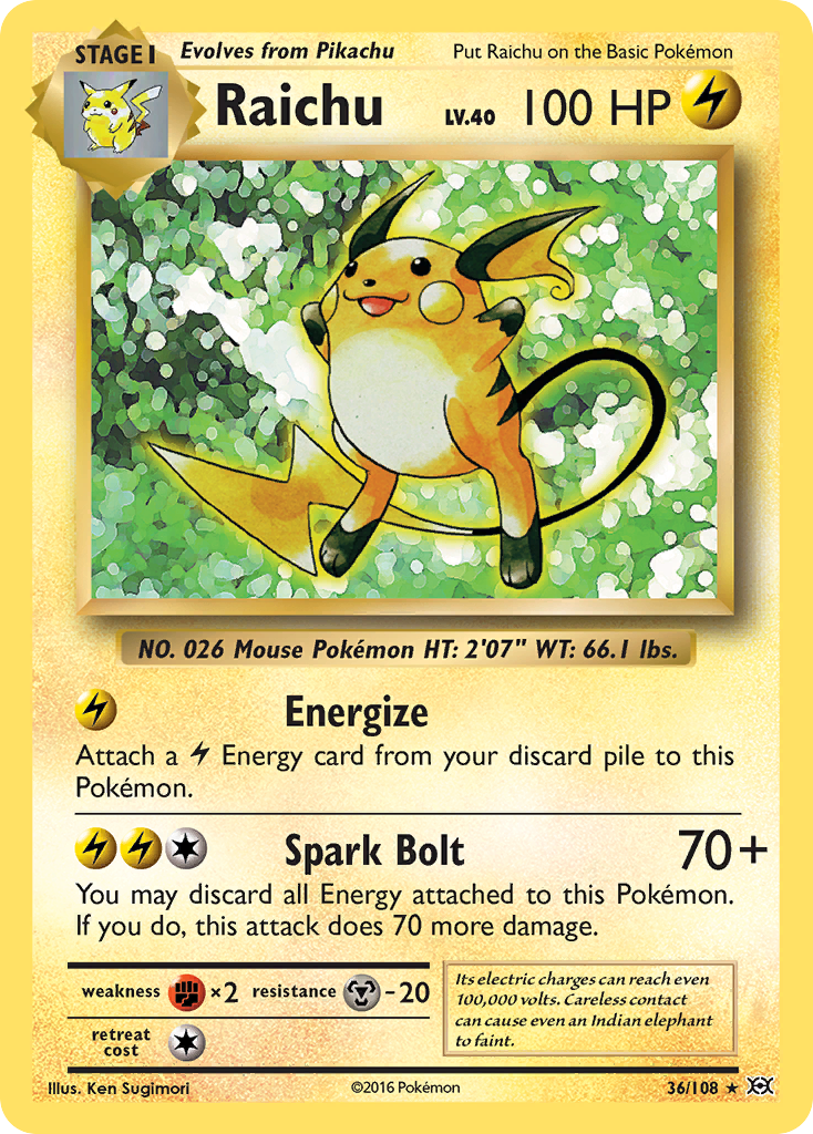 Raichu (36/108) [XY: Evolutions] | Mindsight Gaming