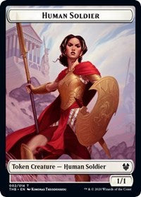 Human Soldier // Wall Double-sided Token [Theros Beyond Death Tokens] | Mindsight Gaming